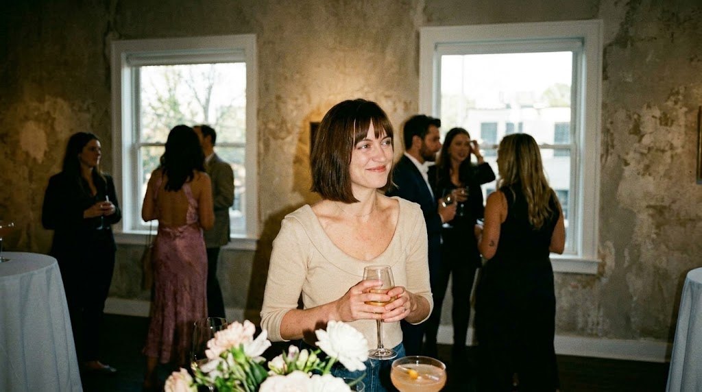 Krystyn Harrison, co-founder of Horizon, with guests at an Owner Dinner