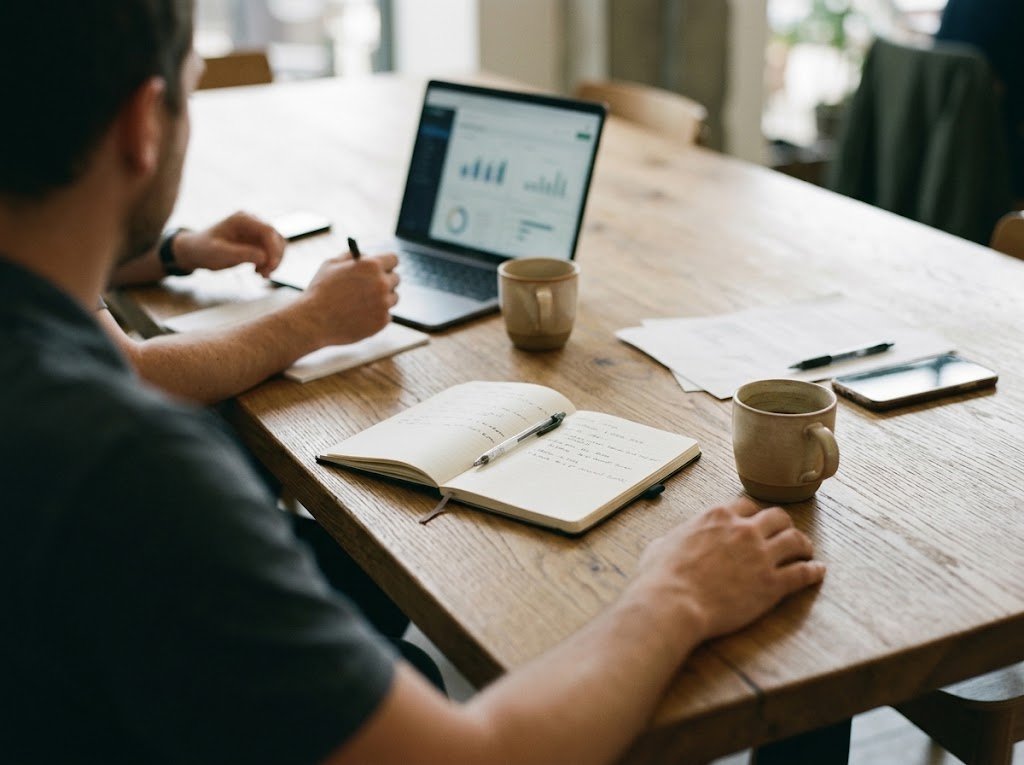 A Horizon Partner working through the plan with an owner