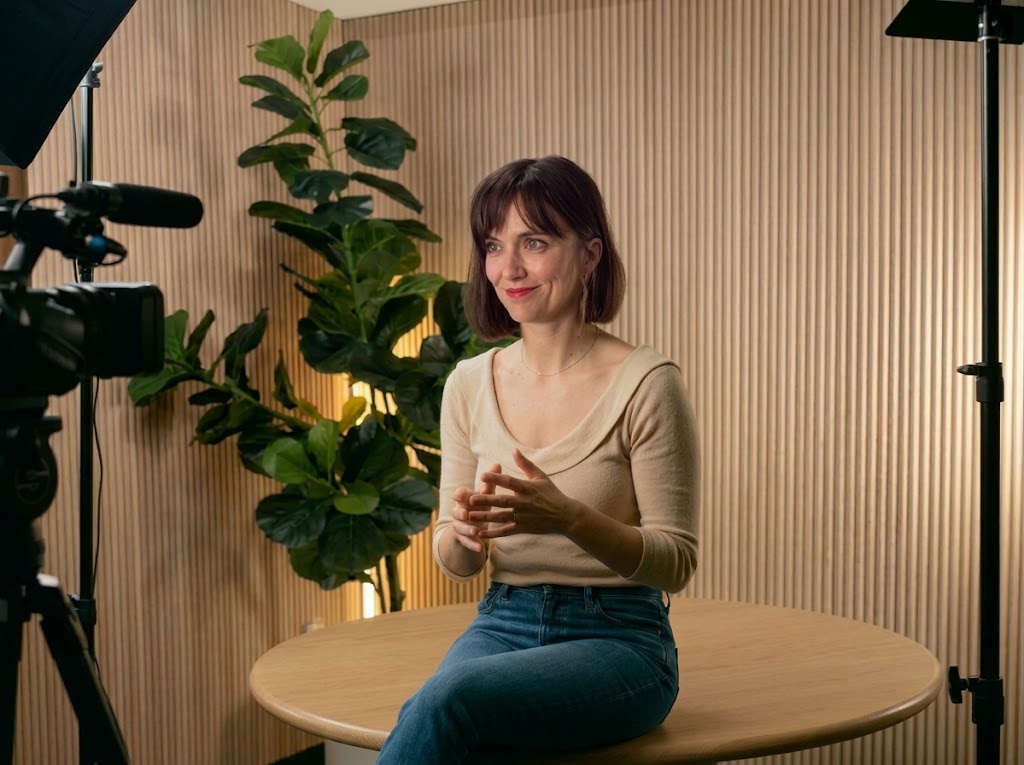 Krystyn Harrison in the Worth Owning Live studio
